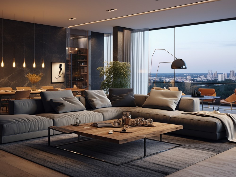 interior design modern apartment living room home